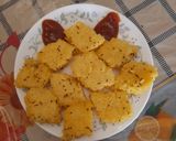 A picture of step 5 of Instant Khaman dhokla.