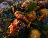 Foto langkah ke 15 dari resep Ayam Kecap Pedas Manis Daun Jeruk extra Telur.
