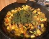 Une image de l'étape 15 de Aubergines, carottes et ciboules au lard et curry.