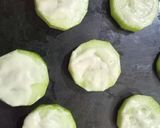 A picture of step 3 of Cheesy Cucumber bite.
