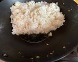 A picture of step 4 of Leftover Ham Fried Rice.