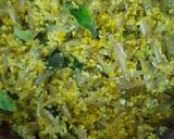 A picture of step 3 of Netholi Anchovi Peera.