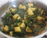 A picture of step 7 of Prawns in Methi with potatoes.