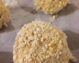 A picture of step 3 of Mac & Cheese Balls with Buffalo Ranch Dipping Sauce.