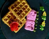 A picture of step 5 of Moong dal Corn Waffle.
