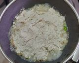 A picture of step 2 of Jowar khichu (Sorghum flour Khichu).