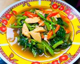 Foto langkah ke 4 dari resep Tumis kangkung bakso mudah,irit dan praktis.