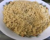 Une image de l'étape 6 de Semoule aux petits pois et bouillon de gambas.