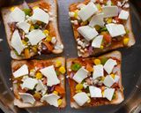 A picture of step 4 of Open pizza sandwich.