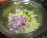 A picture of step 1 of Aloo palak paneer cutlets.