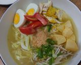 Foto langkah ke 4 dari resep Soto ayam Lamongan (kuah kuning).