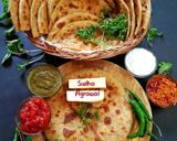आलू पराठा मक्खनवाला(Aloo paratha makhanwala recipe in hindi) रेसिपी चरण 8 फोटो
