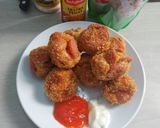 Foto langkah ke 3 dari resep Bebola Roti goreng sosis.