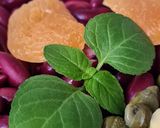 Foto del paso 6 de la receta: Ensalada de palmitos, porotos colorados, damascos secos, alcaparras y menta