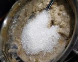 A picture of step 3 of Singhara atta dry fruits halwa.
