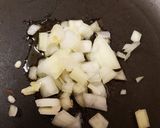 A picture of step 1 of My chicken, chilli, cheese open wrap 😀.
