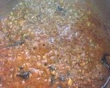 A picture of step 6 of Keema matar masala.