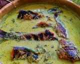 Gambar langkah 4 resipi Masak Lemak Cili Api Keli Salai Campur Pucuk Paku.