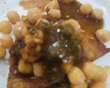 A picture of step 6 of Samosa chana chaat.