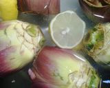 Foto del passaggio 1 della ricetta Carciofi ripieni in padella senza carne
