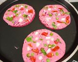 A picture of step 3 of Beetroot Uttapam.