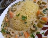 صورة لخطوة 2 من وصفة أرز بصلصة الزيتون وكريمة الجبن 🧀 🧀