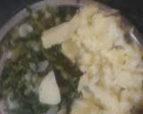 A picture of step 2 of Green bhurji of radish leaves.