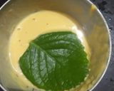A picture of step 3 of Ajwain leaf pakodas.