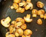 A picture of step 2 of Palak Mushrooms.