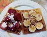 Foto del paso 1 de la receta: Waffles de Yogurt..🧇🥞🍓🍌🍯