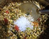 A picture of step 5 of Sprouted moong sabji with Roti.