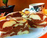 Foto langkah ke 6 dari resep Ogura marble cake.