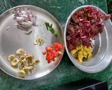 A picture of step 1 of Red Amaranthus Stir -Fry.