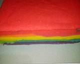 Mini Roll Cake Rainbow langkah memasak 7 foto