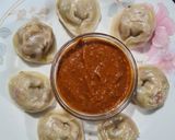 A picture of step 8 of Momos and dip.