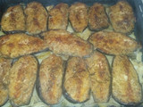 Berenjenas rellenas con patatas y cebolla