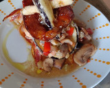 Foto del paso 16 de la receta: Pollo amb berenjena, bacon y patata panadera