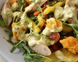 A picture of step 3 of Lentil & Sausage Salad With A Creamy Pesto Dressing.