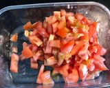 Hình bước làm 1 của món Đậu hũ (đậu khuôn/đậu phụ) nhồi thịt sốt cà chua
