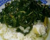Foto langkah ke 2 dari resep Bobor Daun Singkong dan Ebi.