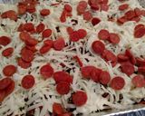 A picture of step 3 of Pizza Casserole.