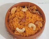 A picture of step 7 of Zarda Pulao Recipe Basant panchami Special Kesariya bhat.