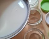 Foto del paso 1 de la receta: Yogur con iniciador de leche de búfala al matcha con avellanas 🍵