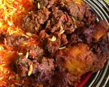 A picture of step 6 of Beef Biryani 🍛.
