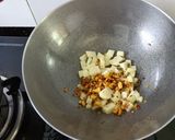 A picture of step 4 of Sabudana.