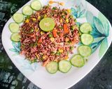 A picture of step 7 of Stir-fried Red Rice and Veggies.