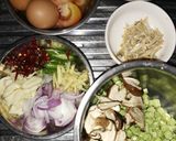 Gambar langkah 1 resipi Buncis Pecah Telur.