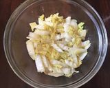A picture of step 1 of California Farm Cabbage & Egg Coleslaw.