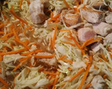 A picture of step 4 of Sweet and Sour Pork and cabbage.
