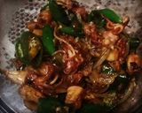 Foto langkah ke 6 dari resep Cumi cabai hijau (ikan asin).